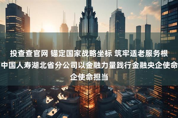 投查查官网 锚定国家战略坐标 筑牢适老服务根基：中国人寿湖北省分公司以金融力量践行金融央企使命担当